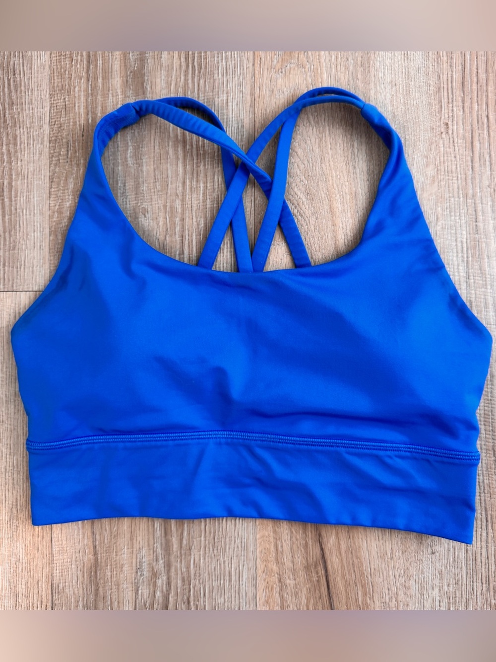 Lululemon Energy Longline Bra in size 6 Blazer Blue color Style#LW2AVOS